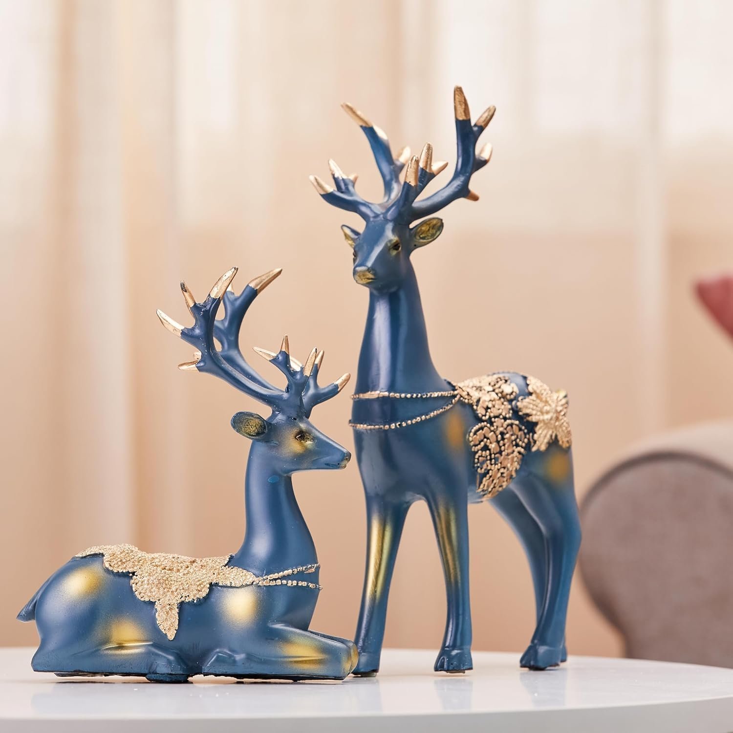 Creative Resin Golden Reindeer Sculptures top 5 best and affordable christmas home decor