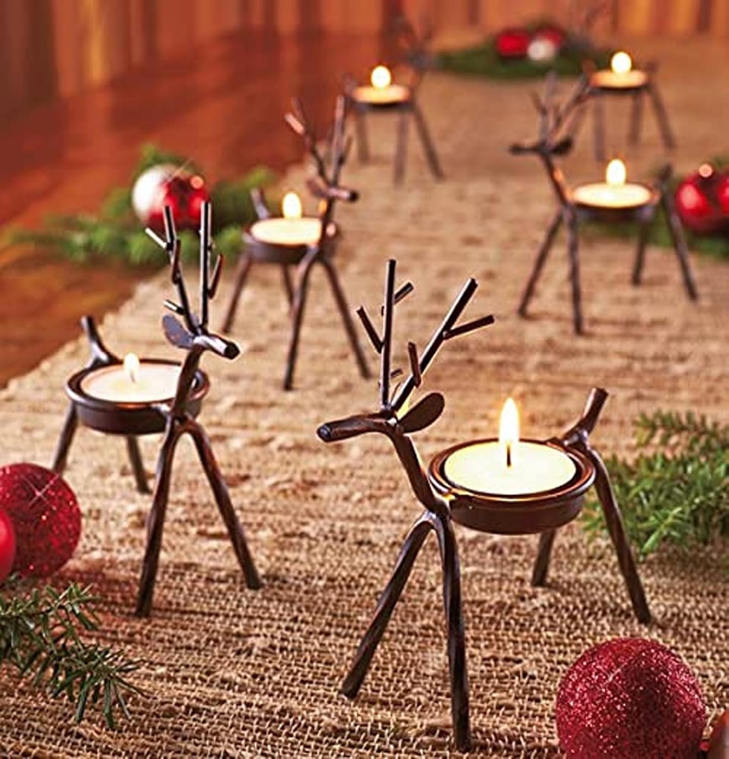 The Purple Tree Cast Iron Christmas Reindeer Tealight Holder top 5 best and affordable christmas home decor